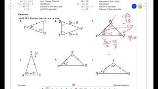 4-6 Study Guide Isosceles and Equilateral Triangles