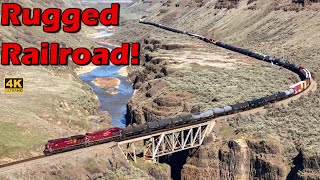 MOST RUGGED Northwest Railroad! (4K) | Palouse Canyon Short Segment | March 30, 2024