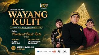 LIVE WAYANG KULIT DALANG KI MPP BAYU AJI  - PERINGATAN 100 TH PONDOK GONTOR