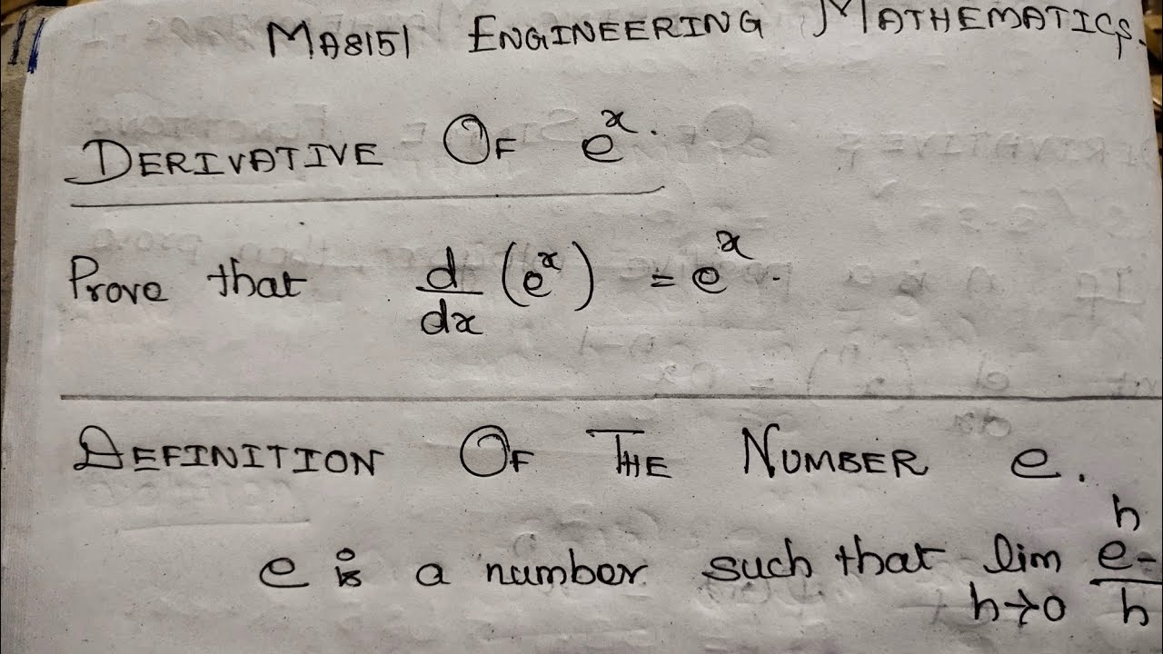 MA8151 ENGINEERING MATHS -1(DERIVATIVE) - YouTube