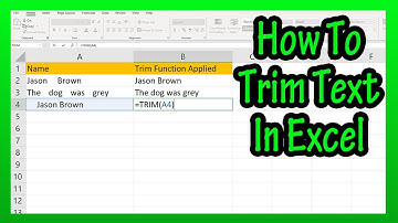 How To Remove Or Trim Unwanted Space Between Words (Use The Trim Function) In Excel Explained