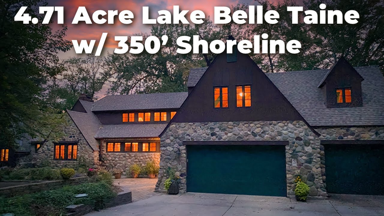Lake Belle Taine Lake Home W/ 350' Shoreline YouTube