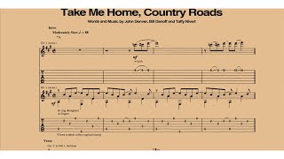 Take Me Home, Country Roads - John Denver | Guitar Lesson With Tab | Guitar Songbook