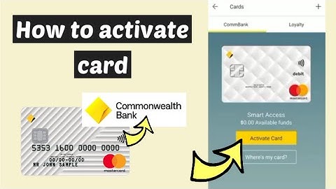 Activate Commbank Card | How to  activate credit card / debit card from mobile using CommBank app