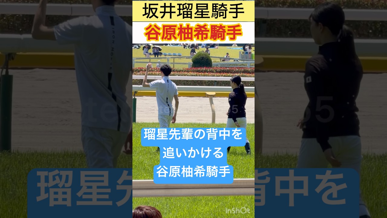 【坂井瑠星騎手・谷原柚希騎手】瑠星先輩の背中を追いかけて馬場チェック #shorts #short #坂井瑠星