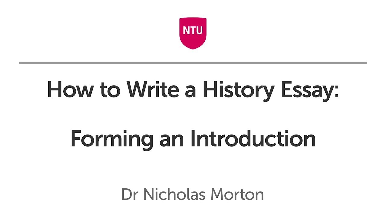 how to start a history essay example