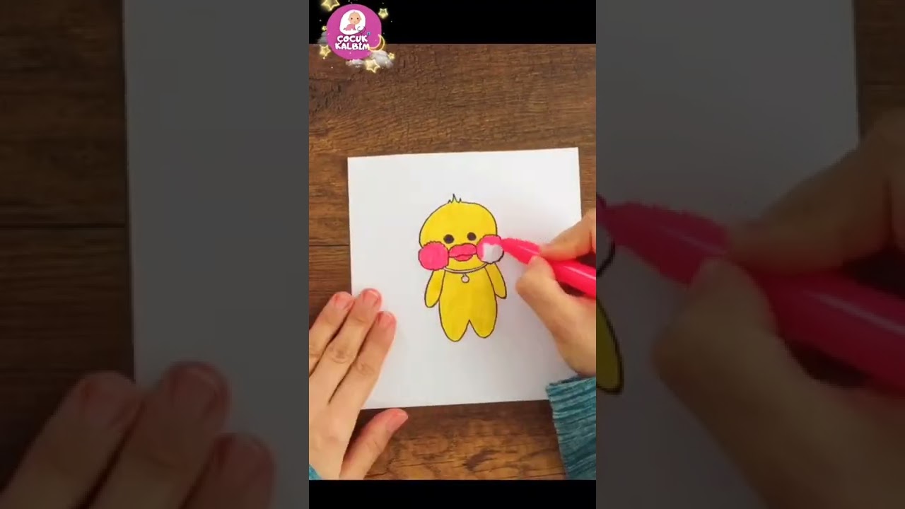 Paper duck TikTok trend: How to draw a Lalafan - simple Gambar duck drawing