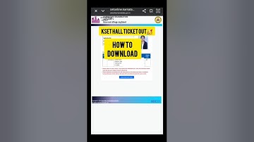 KSET 2025 EXAM HALL TICKETS OUT||HOW TO DOWNLOAD HALL TICKETS??