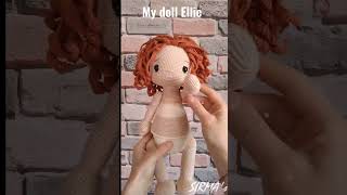 My amigurumi doll Ellie with movable legs and arms. No plastic joints or wire are used in the body.