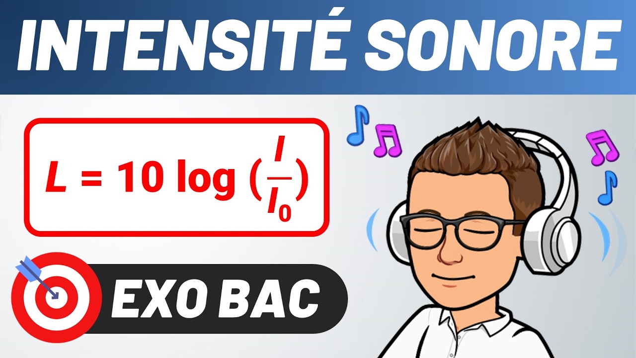 INTENSITÉ SONORE 🎯 Exercice BAC 💪 Terminale Spécialité | Physique