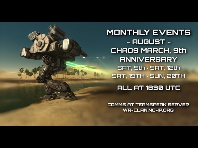 Mechwarrior Living Legends Chaos March Ninth Anniversary Weekend Three Day Two
