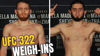 UFC 322 OFFICIAL WEIGH-INS: Jack Della Maddalena vs Islam Makhachev