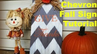 Chevron Fall Sign Tutorial