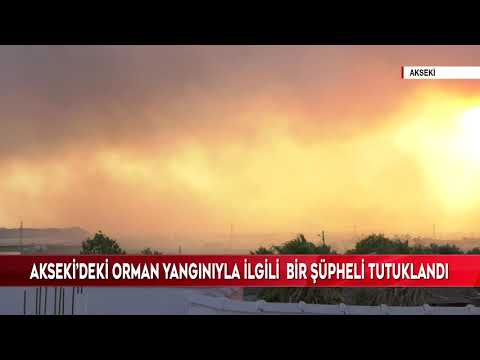 Akseki'de orman yangınıyla