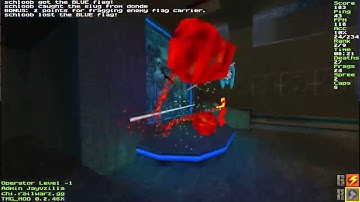 Wall Juke on Twin Temples Lush map by Hafhead Quake 2 CTF RailwarZ Aug 5 2019