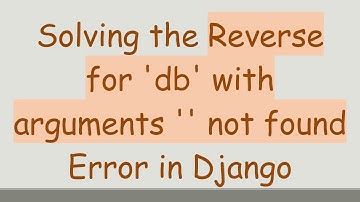 Solving the Reverse for 