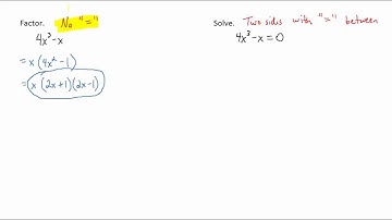 Factoring a Polynomial Versus Solving a Polynomial Equation