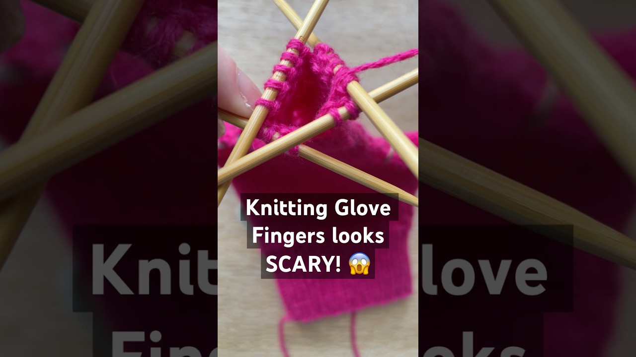 Tips for knitting glove fingers with DPNs - it looks crazy scary but it’s sooo mindful! ☺️
