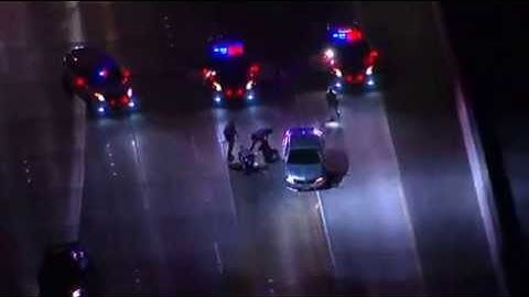 Raw Video  High Speed Pursuit Ends in Violent Freeway Crash  Southern California