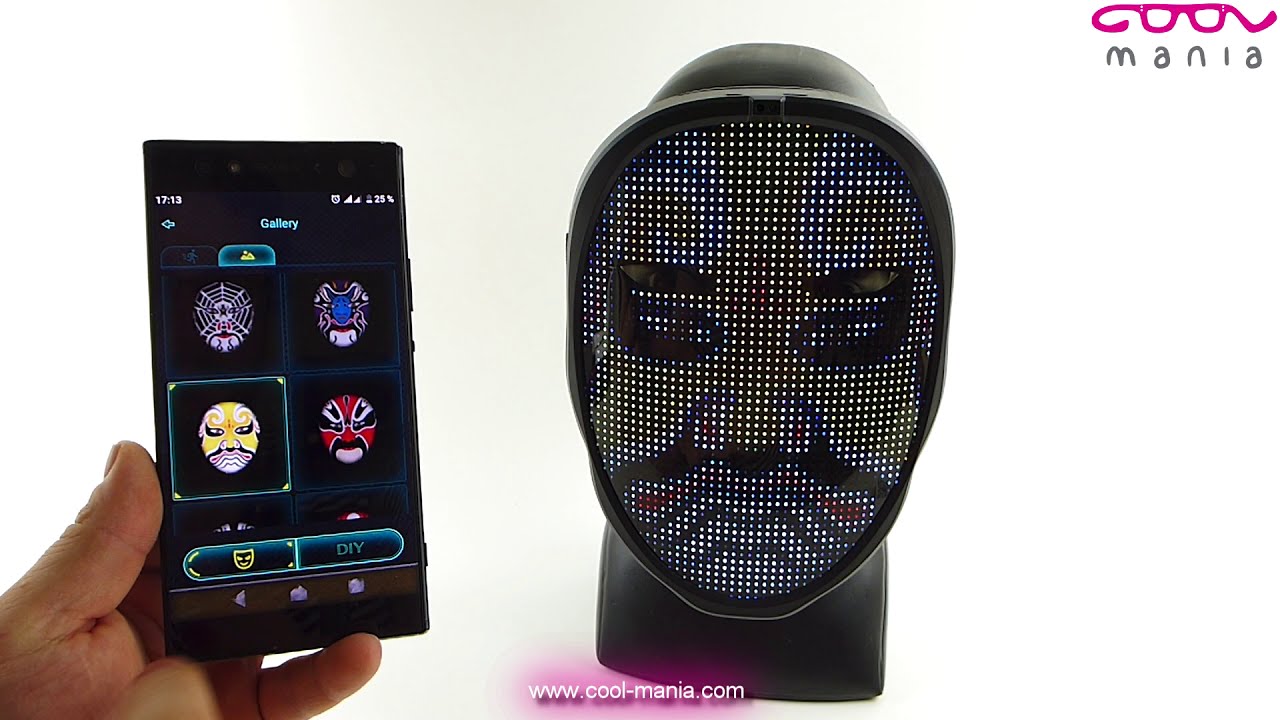 Boywithuke Led Face Changing Mask With Bluetooth Controlled App