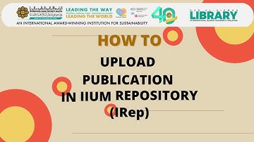 How to Upload Publication in IIUM Repository (IRep)