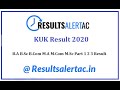 KUK Result 2020 B.A B.Sc B.Com M.A M.Com M.Sc Part 1 2 3 Result | Result Alert | Result Alertac