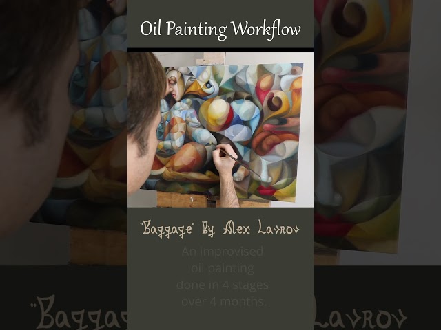 Oil painting “Baggage” by A. Lavrov. Creative process. Improvised. (Short)  #art #artist  #artwork