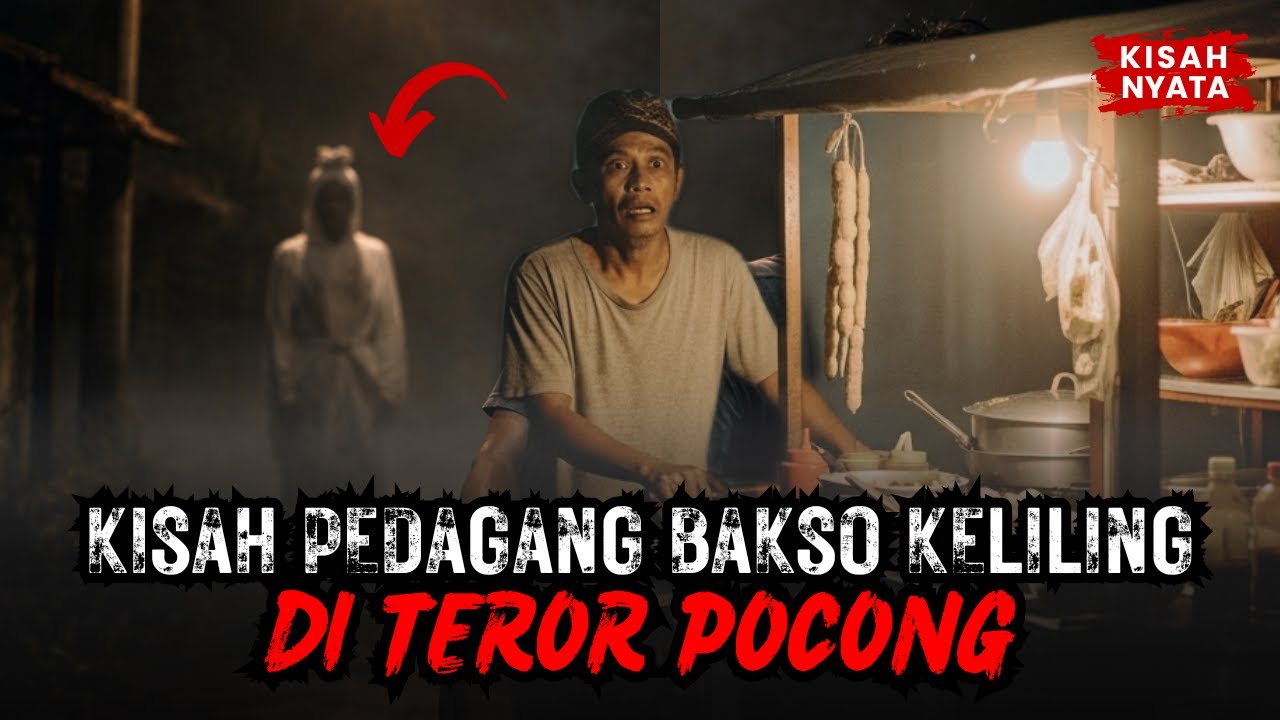 KISAH MISTIS‼️ PEDAGANG BAKSO KELILING — DITEROR POCONG SAAT MELINTASI JALAN SEPI