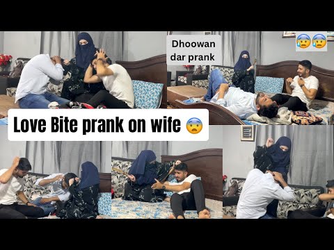 Love bite prank on wife Gone Extremely wrong😰|Horrible Reaction of wife |@SulyamWorld