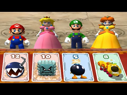 マリオパーティ6 8 ミニゲームチャレンジマリオVsピーチ姫Vsデイジー姫Vsルイージ 最強CPU たつじん 