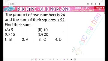 The product of two numbers is 24 and the sum of their squares is 52 find their sum