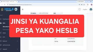 JINSI YA KUANGALIA KAMA UMEPEWA MKOPO HESLB 