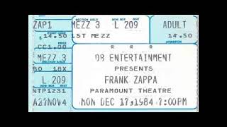 Frank Zappa - 1984 - For Giuseppe Franco - Paramount Theatre, Seattle.