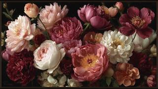 8K Peonies & Roses Fine Art | 6 Hours Soft Jazz Music | Floral Art TV Screensaver & Home Decor 🌸 screenshot 3