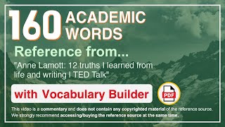 160 Academic Words Ref from "Anne Lamott: 12 truths I learned from life and writing | TED Talk"