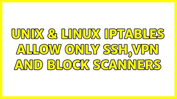 Unix & Linux: iptables allow only ssh,VPN and block scanners