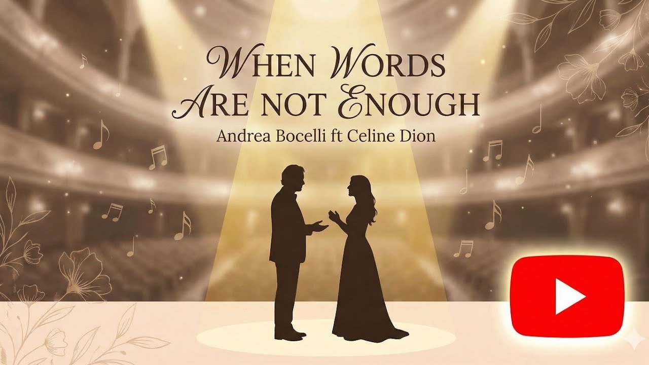 When Words Are Not Enough - Andrea Bocelli ft Celine Dion (2026 official music video) Love Song