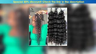 Today Only NABI Pre-Separated Hair Crochet Human Hair Braiding Braided 100% Human Hair Deep Wave 16