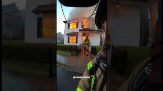 Firefighter bodycam house fire rescue | Dog saved just in time #shorts #fire #firefighters #dog