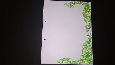 Easy Border and Corner design for student