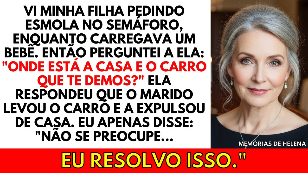 Vi minha filha mendigando no semáforo com o bebê no colo. Ela me contou que o marido dela tinha...