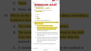 Rules of overriding a method in Java - Java Tips