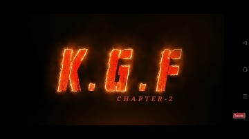 KGF2 TITLE FIRE EFFECT EASY TUTORIAL VIDEO |KGF2 TITLE