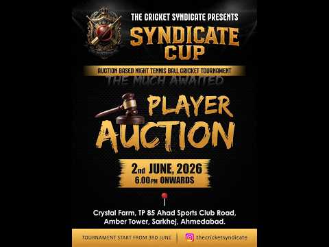 MEGA AUCTION || SYNDICATE CUP || THE CRICKET SYNDICATE PRESENTS || live broadcast by  A ONE CRICKET