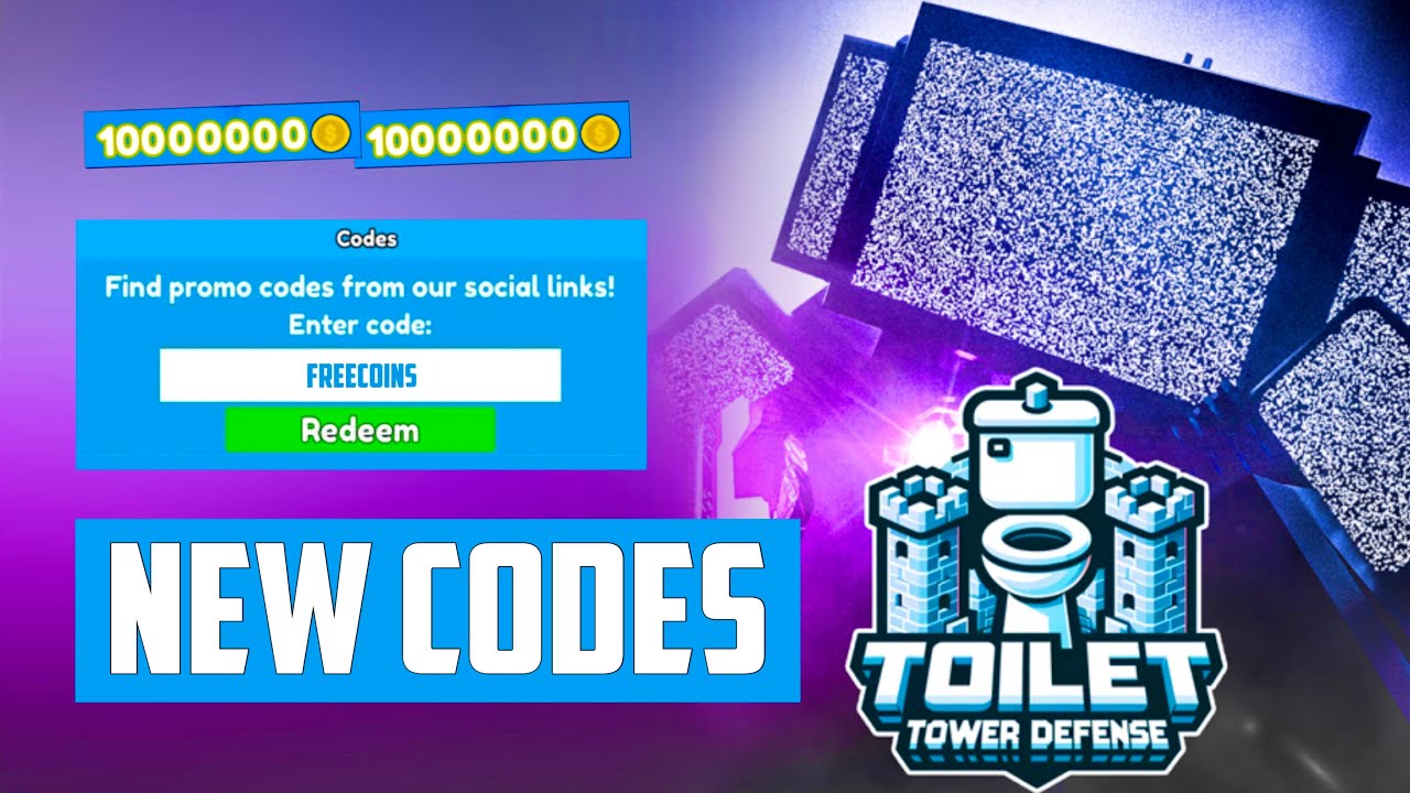 NEW* ALL WORKING CODES FOR TOILET TOWER DEFENSE IN 2023! ROBLOX TOILET  TOWER DEFENSE CODES 