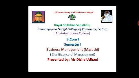 B.Com I Semester I Business Management (Marathi medium) lecture no 4