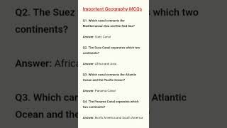Important Geography MCQs for ADRE, APSC & Assam Govt Exams | #AssamGovtExam #ADRE #competitiveexams