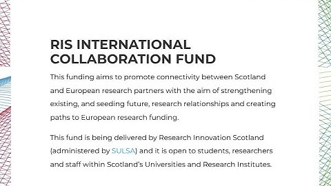 RIS International Collaboration Fund - Information Session Recording 24/09/2024