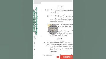 CRSU M.Sc Maths 2nd sem Measure & Integration Theory Mathematics examination 2021