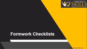 09 04 N Formwork Checklists